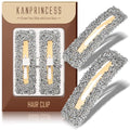 Rhinestone and Crystal Hair Clips 2-Pack, Sparkly Barrettes & Elegant Bling Accessories for Women & Girls(Set11)