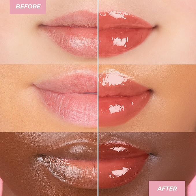 MCoBeauty - Lip Plump 4-in-1 Hydrating Lacquer - Multi-Benefit Lip Color with Shea Butter, Hyaluronic Acid and Click-Pen Format - Lucy, Candy Pink Shade - 2.5ml