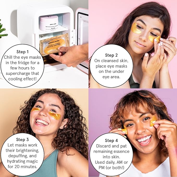 grace & stella Award Winning Under Eye Mask Reduce Dark Circles, Puffy Eyes, Undereye Bags, Wrinkles, Gel Under Eye Patches, Birthday Gifts for Women - Vegan Cruelty-Free Self Care (24 Pairs, Blue)