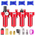 TAILONZ PNEUMATIC 1/4 Inch NPT 0-150 PSI Red Industrial Grade 4 Stage Air by TAILONZPNEUMATIC