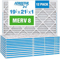 Aerostar 19.875x21.5x1 MERV 8-12 Count - High Efficiency Pleated HVAC, Furnace & Air Conditioner Filters - Removes Dust, Lint, Mold & Allergy-Causing Pollen