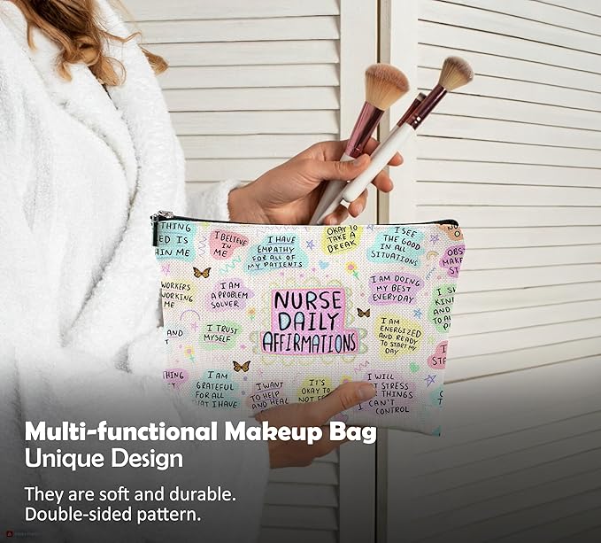 Nurse Makeup Bags,Nurse Gifts for Women,Nurse Cosmetic Bags With Zipper,Nurse Gifts for Nursing Student,Student Nurse Gifts(K style)