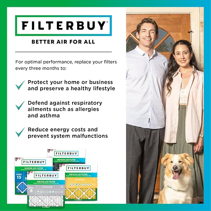 Filterbuy 18x24x2 Air Filter MERV 13 Optimal Smoke & Allergy Defense, - Image 7
