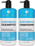 Moisturizing Shampoo and Conditioner Set - Sulfate Free Care for Women and Men - Hydrating, Deep Moisture Duo with Shea Butter - Salon Grade, Color Safe - Ideal for Curly Hair and Dry Split Ends