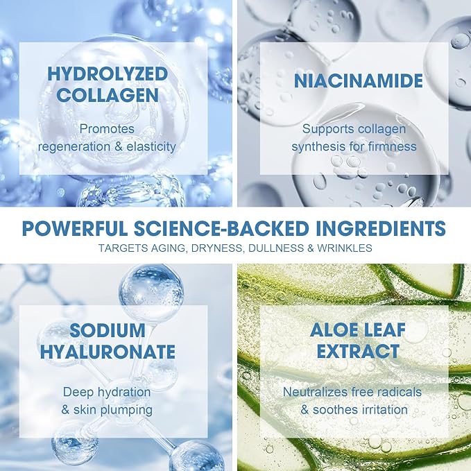 Stem Cell Serum for Face, 2 Pcs Microneedling Serum Ampoule for Anti-Aging, Wrinkle & Scar Removal, Hydrating Facial Serum to Use with and Without Micro Needling for Smooth, Rejuvenated Skin