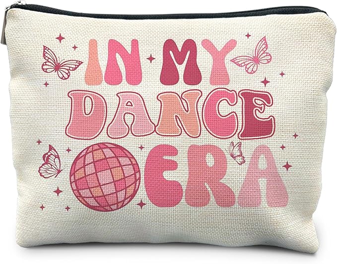 Dance Makeup Bag, Dancer Gifts, Dance Teacher Gifts, Dance Stuff, Dance Team Gifts, Dance Stuff Accessories, in My Dance Era Cosmetic Bag Makeup Pouch