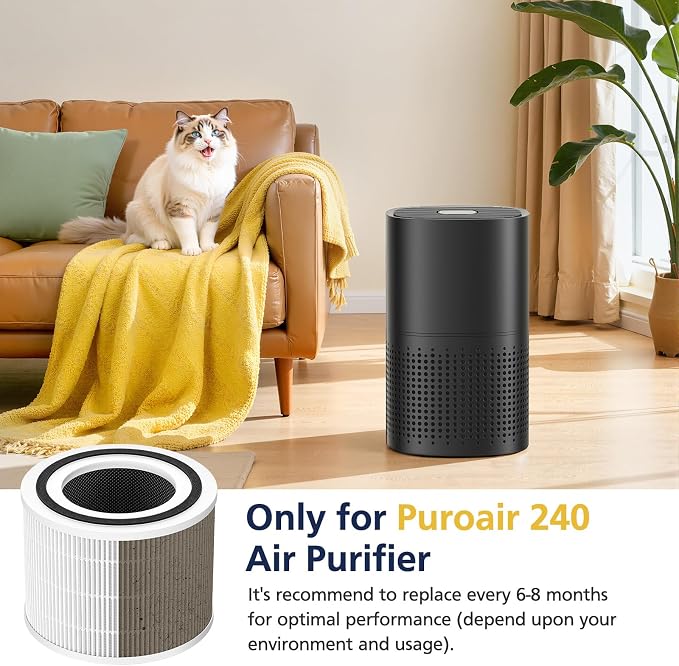 240 Filter Replacement for Puroair 240 Air Purifier, 3-in-1 Activated Carbon - Image 2