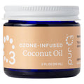 PurO3 Ozonated Coconut Oil – Pure, Natural, Organic Skincare for Face & Body – Oxygenated Healing Lotion, Moisturizer & Beauty Cream in a Glass Jar – O3 Therapy Salve, 2 oz