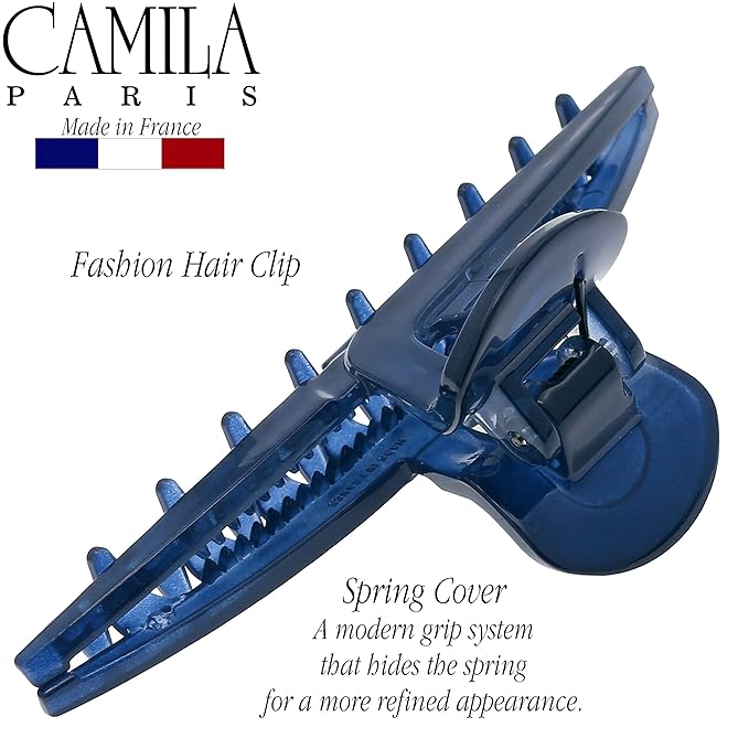 Camila Paris CP3226 French Hair Clip for Women, Narrow, Strong Hold Grip Double Teeth Girls Hair Claw Clips Jaw, Fashion Durable Styling Hair Accessories for Women, Made in France