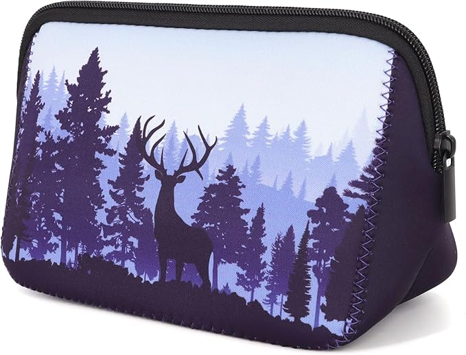 Cosmetic Bag Waterproof Neoprene Zipper Pouch Travel Portable Toiletry Makeup Bags Organizer Case for Women and Girls