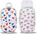 COOKOOKY 2 Pack Hand Sanitizer Spray Case Compatible with Touchland, Hand Sanitizer Holder, Mini Zippered Pouch, Small Makeup Bag for Women Friends Girls Gifts Idea