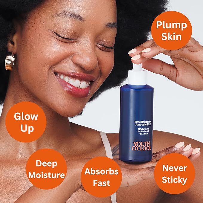 YOUTH O'CLOCK Time Rebooting Ampoule Shot (3.4 fl. oz. 100ml) Niacinamide 5%+Panthenol 10%