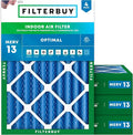 Filterbuy 18x20x4 Air Filter MERV 13 Optimal Smoke & Allergy Defense, by Filterbuy