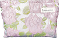 STARDW Aesthetic Floral Makeup Bag Cute Small Cosmetic Bags for Women Girls, Travel Toiletry Bag Large Capacity Zipper Makeup Pouch, Purse Organizer Pouches (Embossed Rose)
