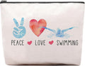 Funny Swimming Gifts for Women, Swimming Team Gifts Swim Coach Teacher Gifts, Swimming Makeup Bag Birthday Gifts for Swimmer Women Her Female