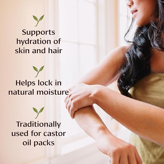 Banyan Botanicals Organic Castor Oil – Pure and Refined Castor Oil – for Face and Skin Care, Hair Care, and Natural Beauty – 8 oz – Non GMO, Hexane Free, Vegan, and Cruelty Free