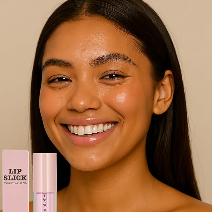 Sophia + Mabelle Hydrating Lip Oil – Lightweight, Non-Sticky & High-Shine Lip Gloss Oil – Moisturizing, Nourishing, Soothing Tinted Formula for Soft Lips – 3.7g (Juice Bar (Pinky Clear), 3.7g)