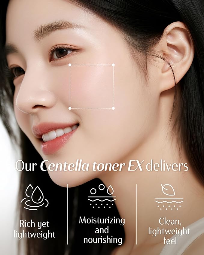 DR.PEPTI Centella Toner EX - Korean Face Toner with Hyaluronic Acid Peptides Niacinamide - Soothing Moisturizing for Dry Sensitive Skin - Milky Serum Formula, 6.09 fl.oz.
