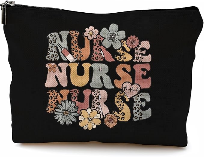 Nurse Makeup Bags - Cosmetic Bags With Zipper for Women & Student Nurses