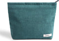 Cosmetic Bags for Women - Corduroy Cosmetic Bag Aesthetic Women Handbags Purses Smile Dots Makeup Organizer Storage Makeup Bag Girls Case Bags (Pure Dark green)