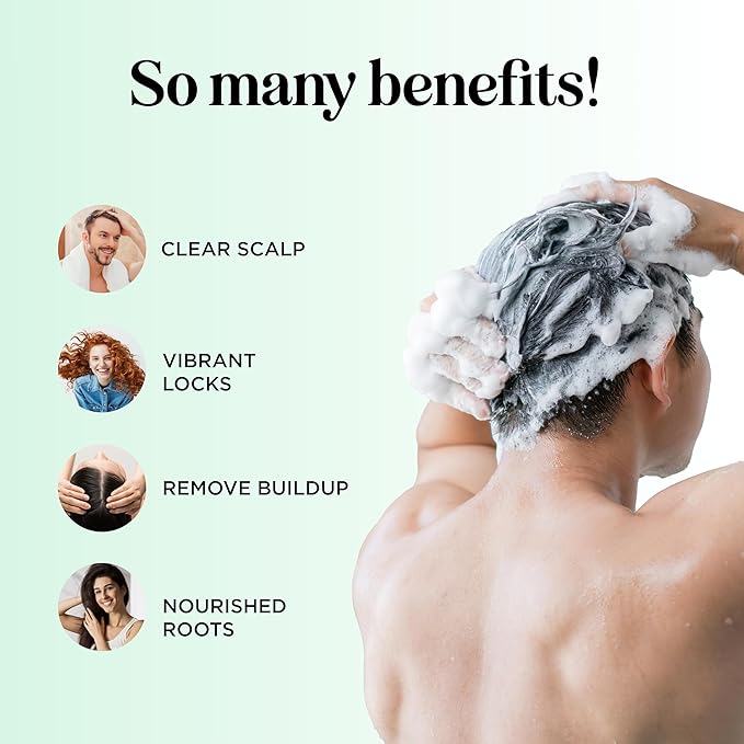 Clarifying Shampoo for Oily Hair and Scalp - Degrease Deep Cleansing Shampoo Build Up Remover with Rosemary Oil for Greasy Hair & Scalp - Vegan Color Safe Sulfate Paraben & Cruelty Free (16 Fl Oz)