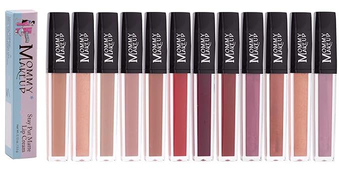Mommy Makeup Stay Put Matte Lip Cream - Kiss-proof, Transfer-proof, Waterproof, Long Lasting Lipstick - Non-Drying Formula Infused with Vitamin E (Roxie)
