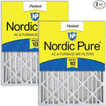 Nordic Pure 16x24x4 Pleated MERV 10 Air Filters 2 Pack by NordicPure