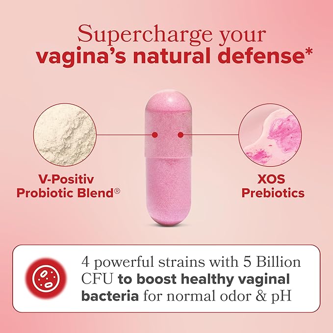 O Positiv URO Vaginal Probiotics for Women pH Balance with Prebiotics & Lactobacillus Probiotic Blend - Vaginal Health Supplement - Promote Healthy Vaginal Odor & Vaginal Flora, 60 Count (Pack of 2)
