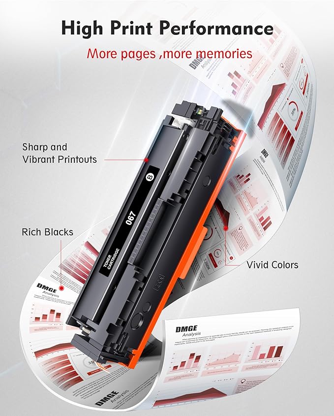 067 067H Compatible Toner Cartridges Set Black 2 Combo Pack