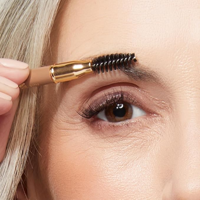 LAURA GELLER NEW YORK Bravo Brows Soft Pencil + Brush, Medium Brown