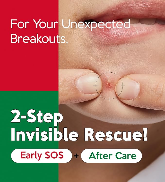 Troubless Invisible Plus Spot Patch EARLY SOS + AFTER CARE Set – Dual Care Hydrocolloid Patches for First Signs and Post-Care – Thin & Comfortable Wear w/ Strong Adhesion (1cm & 1.2cm, 96 ea)