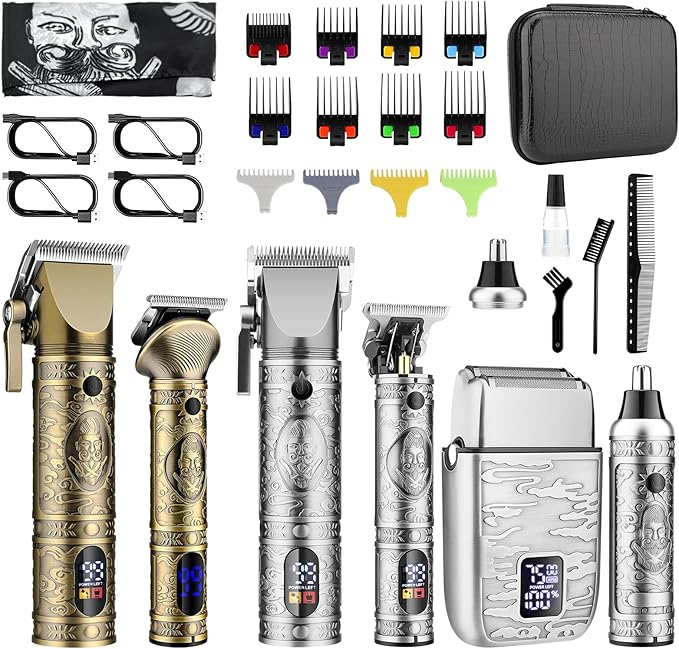 GSKY Beard Trimmer for Men, Hair Clippers for Men Professional,Cordless Mens Hair Trimmer