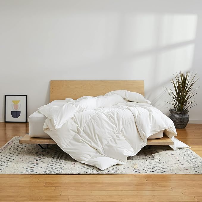 Brooklinen All Season Luxury Down Comforter, 100% Natural Canadian Duck Down Duvet Insert - 700 Fill Power, 100% Cotton Shell, Baffle Box Construction, Full/Queen Size Comforter