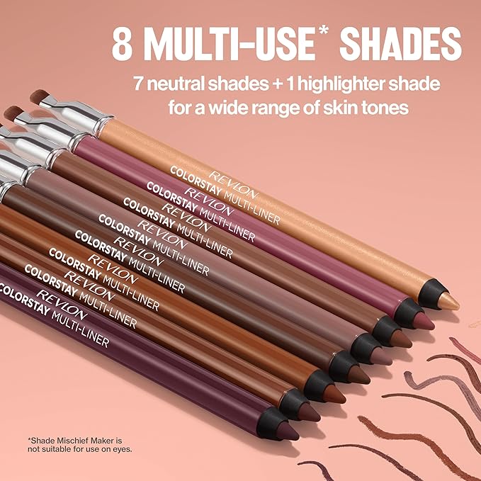 Revlon ColorStay Multi-Liner, Creamy Formula, Multiuse For Lips, Eyes & Face, Stocking Stuffer for Women, 008 Catalyst