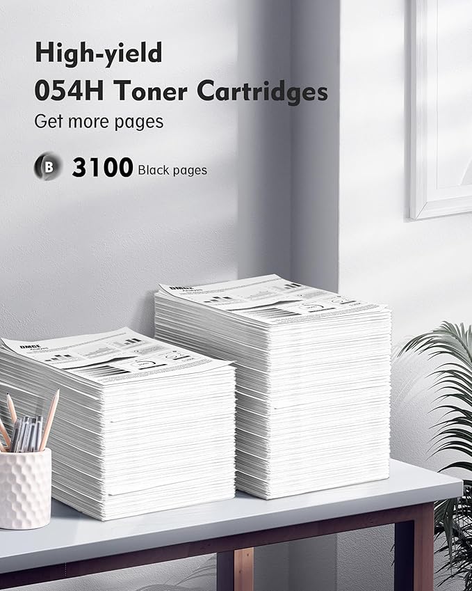 054H Black Toner Cartridge Set 2 Black - High Yield Replacement for Canon 054 054H CRG054H, Compatible with Color ImageCLASS MF644Cdw MF642Cdw LBP622Cdw MF641Cw MF644 MF642 Printer (2 Pack)