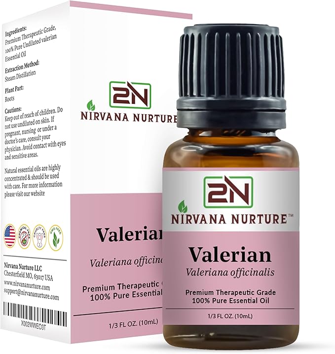 Valerian Essential Oil 100% Pure Premium Therapeutic Grade, Undiluted - Aromatherapy Diffuser for Calm and Relaxation, Skin Care, Hair Care