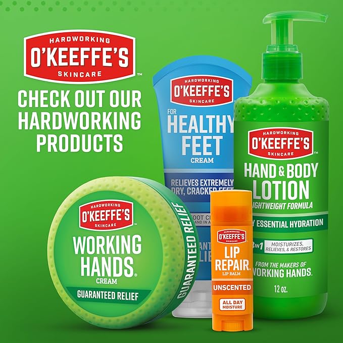 O'Keeffe's for Healthy Feet Foot Cream - 6.4 oz Jar (1 Pack) - Guaranteed Relief for Extremely Cracked, Dry Feet, Repairing Skincare, Instantly Boosts and Retains Moisture Levels