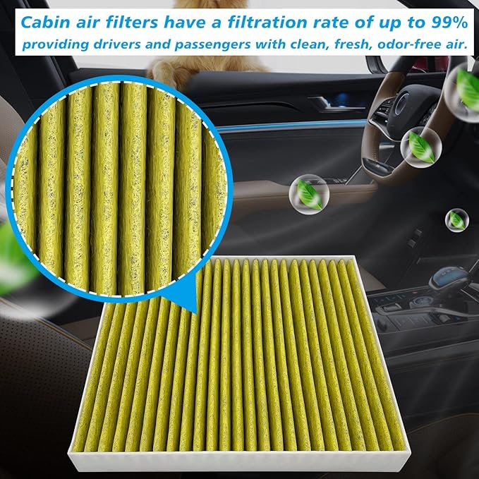 2PCS Cabin Engine Air Filter Kits JM802 JM2205 Fits - Image 2