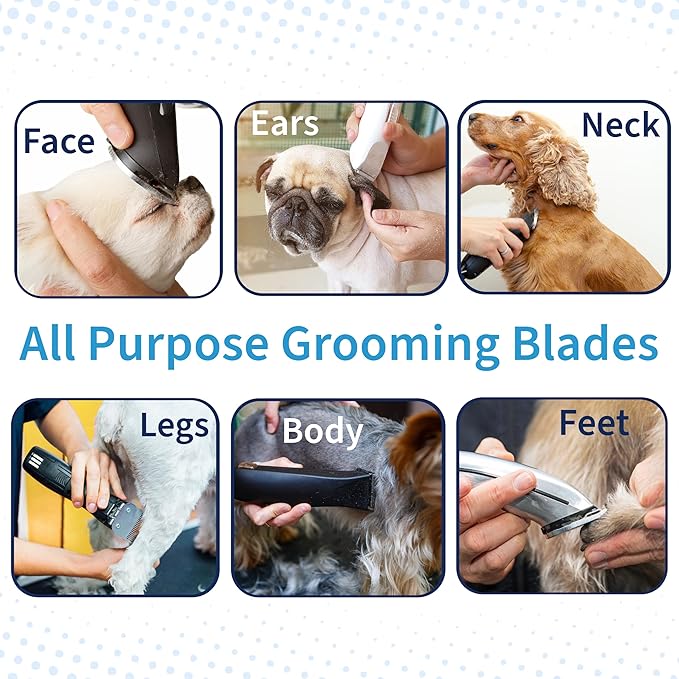 Detachable A Series Wide 30 Blades for Dog Grooming Cuts Length 1/50" - 0.5mm Japanese Carbonized Steel Wide Grooming Blades Compatible A5 Series Wide Clippers for Dogs(30W)