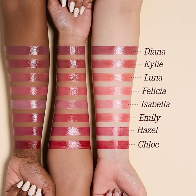 DEARDAHLIA Lip Paradise Sensual Lip Glow (Emily) - Weightless Hydrating Vegan Lipstick with Glossy Finish, Natural Radiant Glow & Shea Butter Nourishment. 0.11 oz