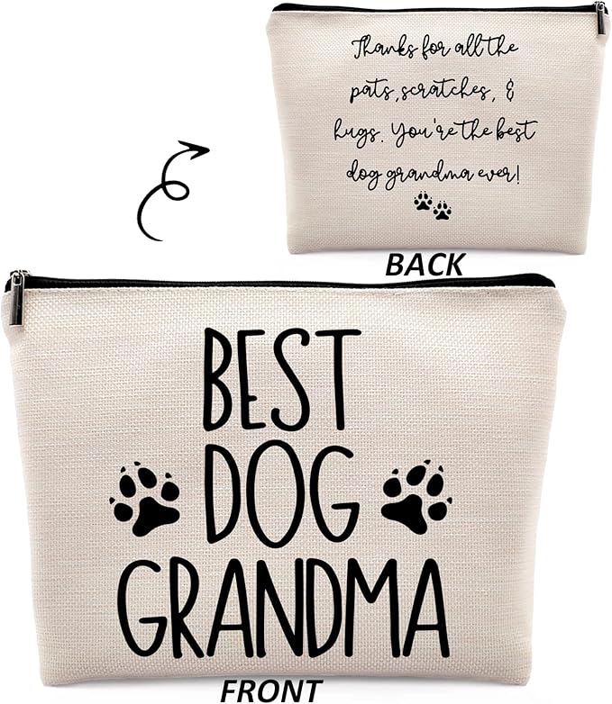 Best Grandma Cosmetic Case, Toiletry Bag - Makeup Bag for Women & Birthday from Granddaughter or Grandson