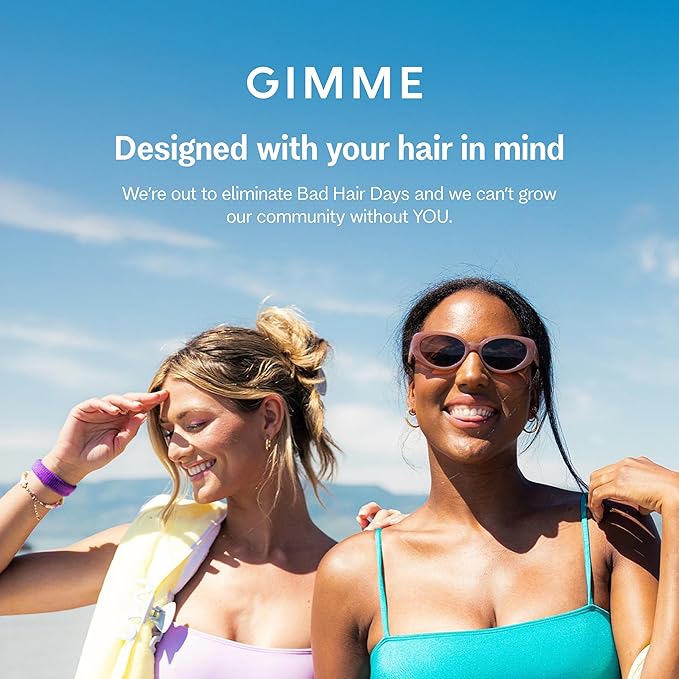 Gimme Beauty Medium Hair Bands - Patent-Pending Seamless Nylon & Spandex Ties for All Hair Types - No-Snag, Zero-Dent Ponytail Holders - Everyday-Wear Tie - Dark Brown, 12 Pack