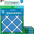 Filterbuy 20x21.5x1 Air Filter MERV 13 Optimal Smoke & Allergy Defense by Filterbuy