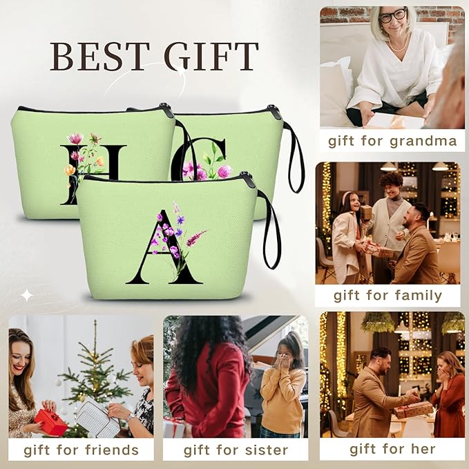 SEAMOON Maid of Honor Friendship Birthday Gifts for Women Her Aunt Sister Bridesmaid Coworkers Bride Personalized Makeup Cosmetic bag with Mirror Mothers Day Christmas Graduation A