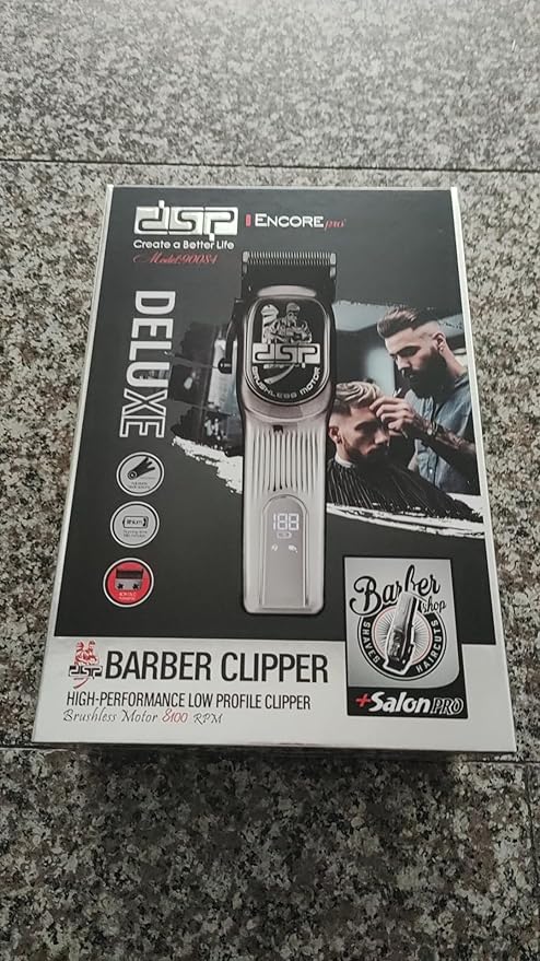 DSP Professional Hair Clipper for Men, Brushless Motor with 4CR DLC+Ceramic Blade, Rechargeable Cordless Hair Cutting Kit- Gift for Men, Pack of 2