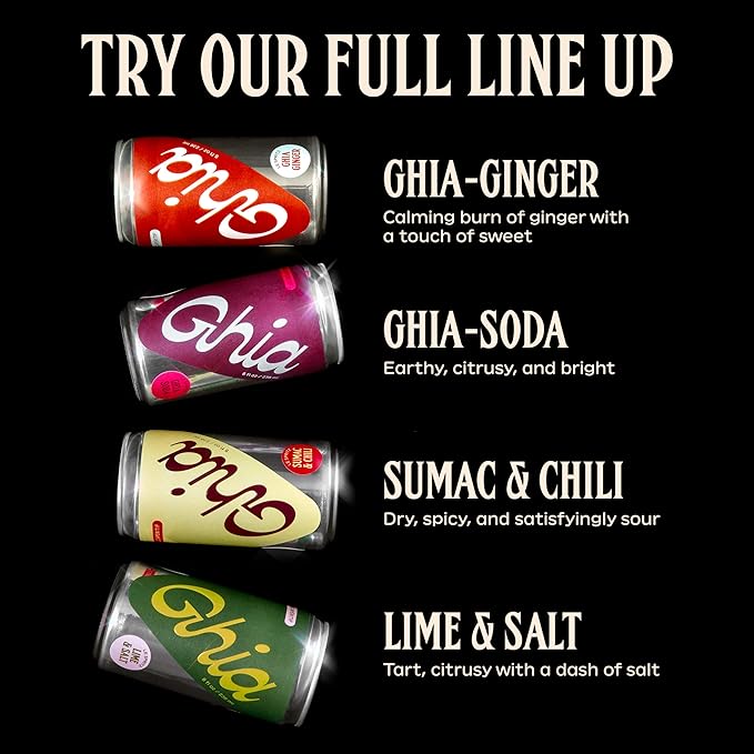 Ghia Non-Alcoholic Le Spritz | Ginger 4-Pack | Canned Mocktail & Cocktail Mixer, Zero Proof Sparkling Apéritif with Soothing Herbal Extracts | No Sugar, No Artificial Flavors, Caffeine-Free