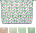 STARDW Aesthetic Floral Makeup Bag Cute Small Cosmetic Bags for Women Girls, Travel Toiletry Bag Large Capacity Zipper Makeup Pouch, Purse Organizer Pouches