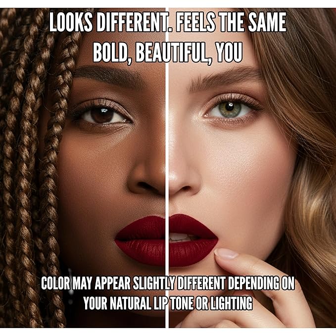 Mynena Burgundy Red Long Lasting Lipstick for Women Waterproof & Transfer-Proof | Hydrating with Shea Butter | Bold Pigment Matte Color Lip Stain | Talc-Free & Vegan Product that Performs | Emma
