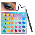 BEPHOLAN Eyeliner Pencil and Eyeshadow Palette, Blue-Purple Shifting Colors Glitter Waterproof Eyeliner, 24h Long-Lasting Metallic Colored Pen
