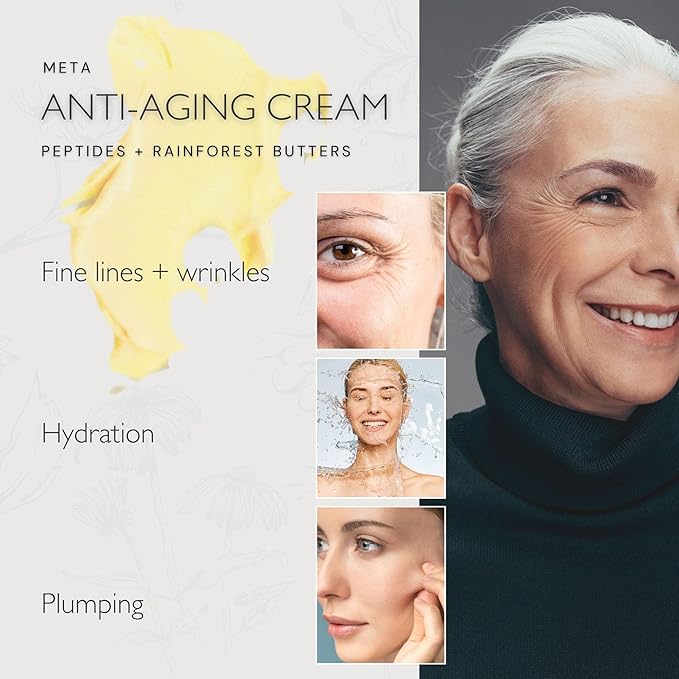 JustUs Skincare, Meta Ultimate Day + Night Treatment Cream, Advanced Hydrating & Anti-Aging Formula Rejuvenates & Moisturizes, with Peptides and Bacuri - 50ml / 1.67 oz